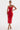 SAMARA RED SLIP-ON MIDI DRESS