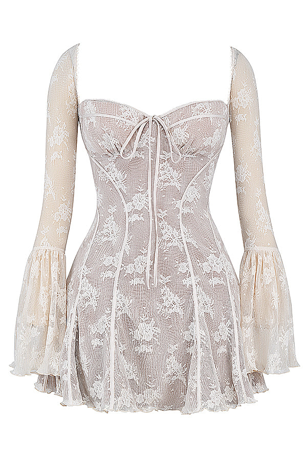 LISSA VINTAGE CREAM LACE CORSET DRESS – SHOPQUEI