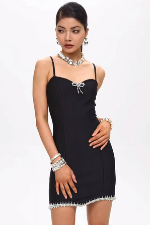 Jina Bow Bandage Mini Dress