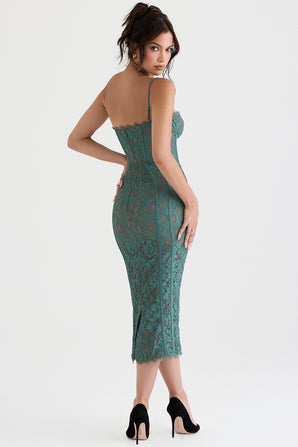 JOLE FOREST LACE MIDI DRESS