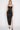 FLAVIA BLACK SATIN PLEATED MIDI DRESS